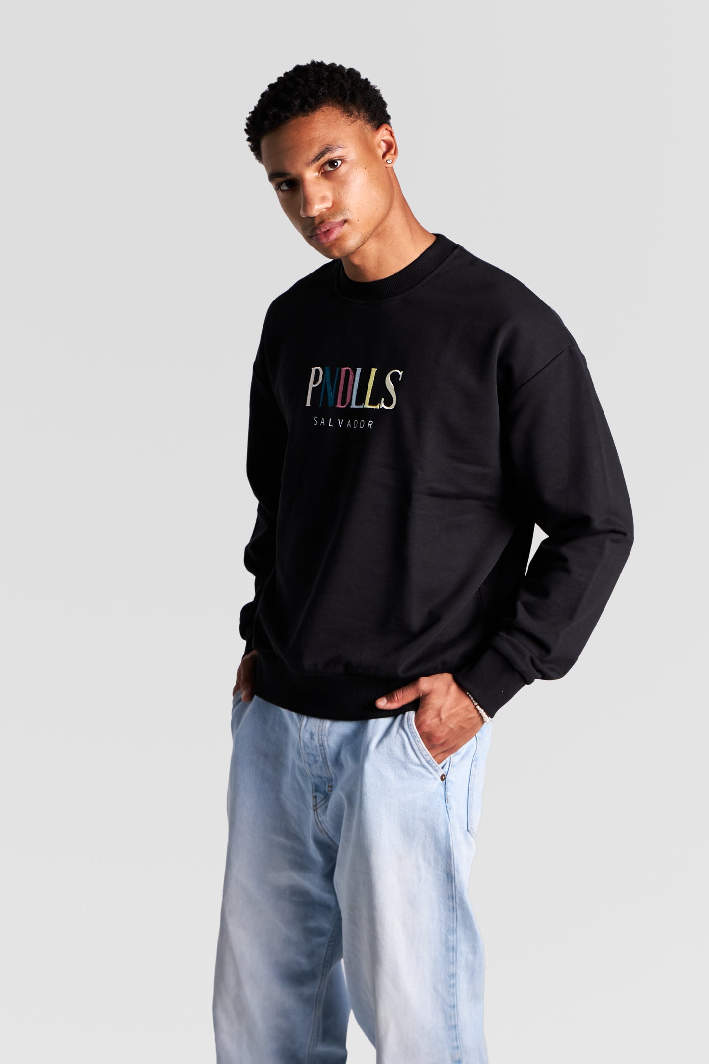 HEAVY "PNDLLS" SWEATER "DEEP BLACK"
