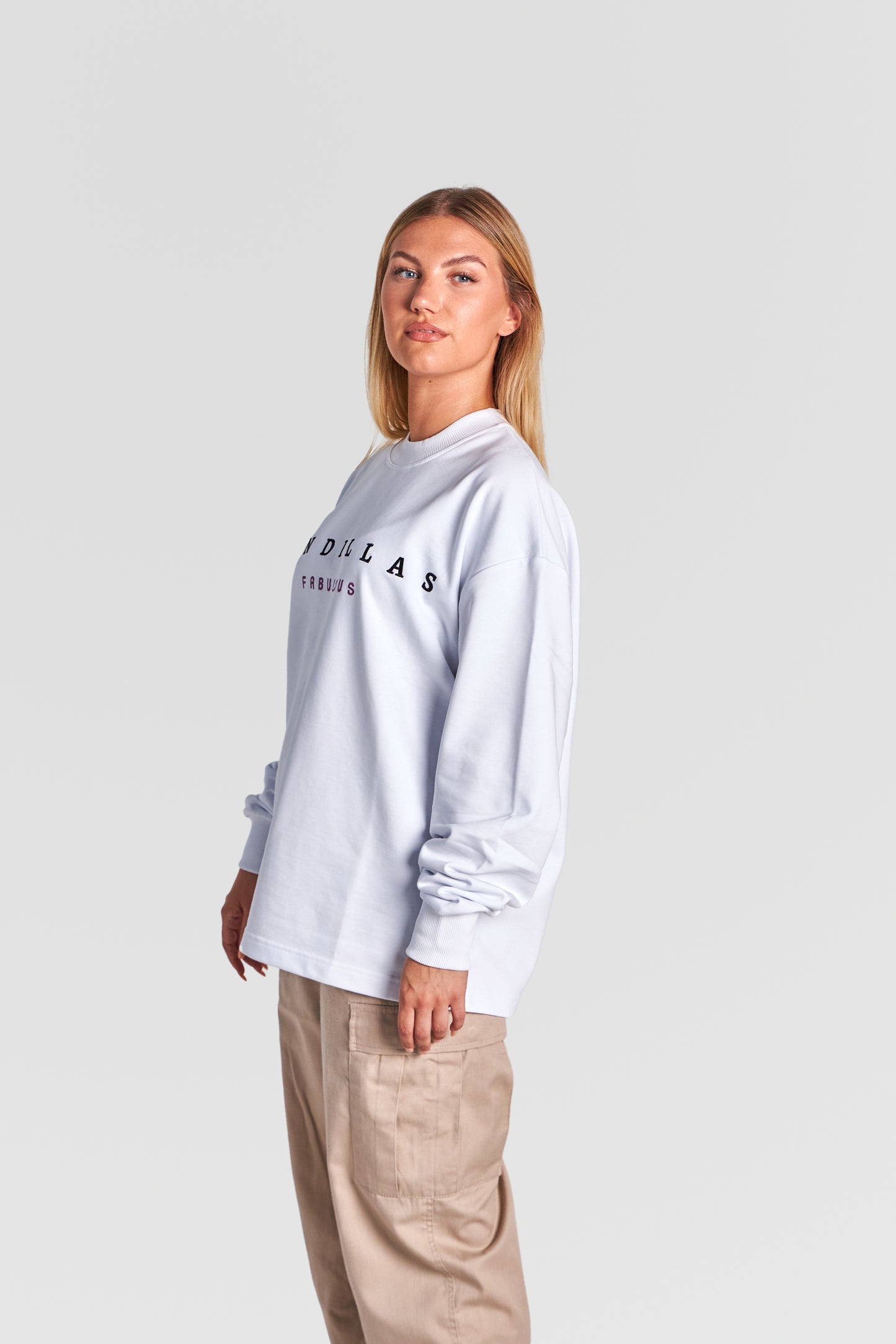 HEAVY "FBLS" T-SWEATER "PEARL WHITE"