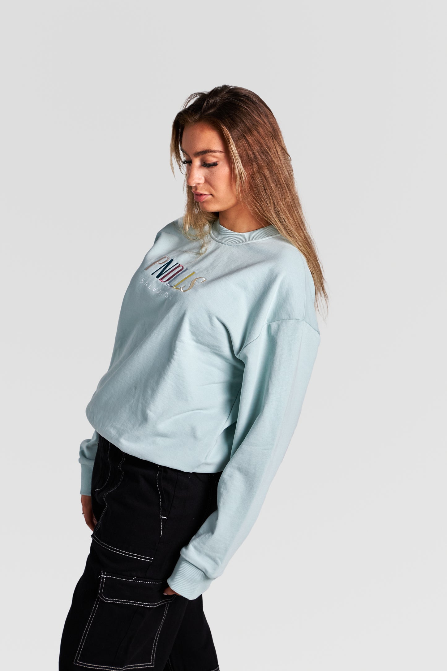 HEAVY "PNDLLS" SWEATER "AQUA GREEN"