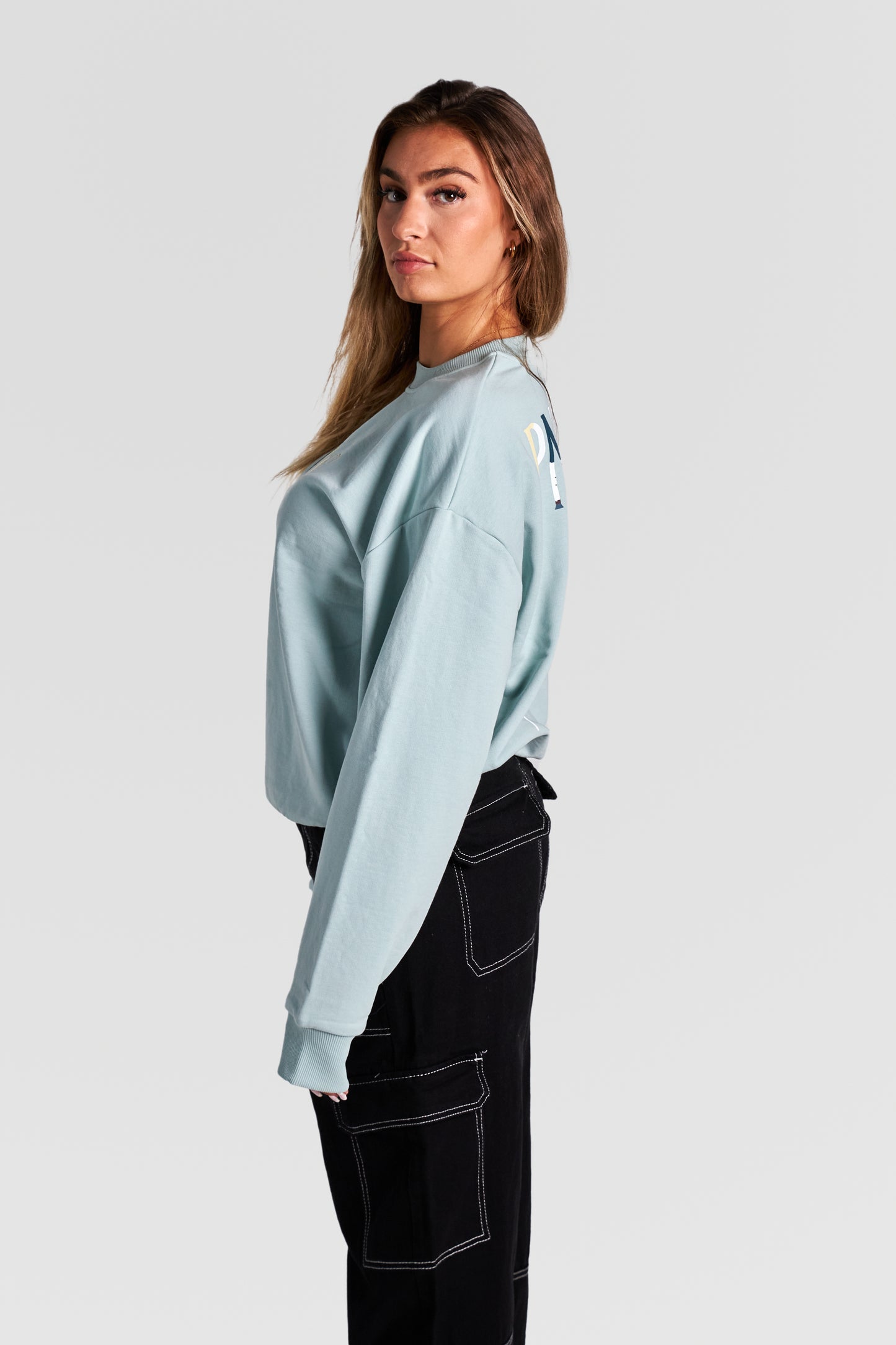 HEAVY "PNDLLS" SWEATER "AQUA GREEN"