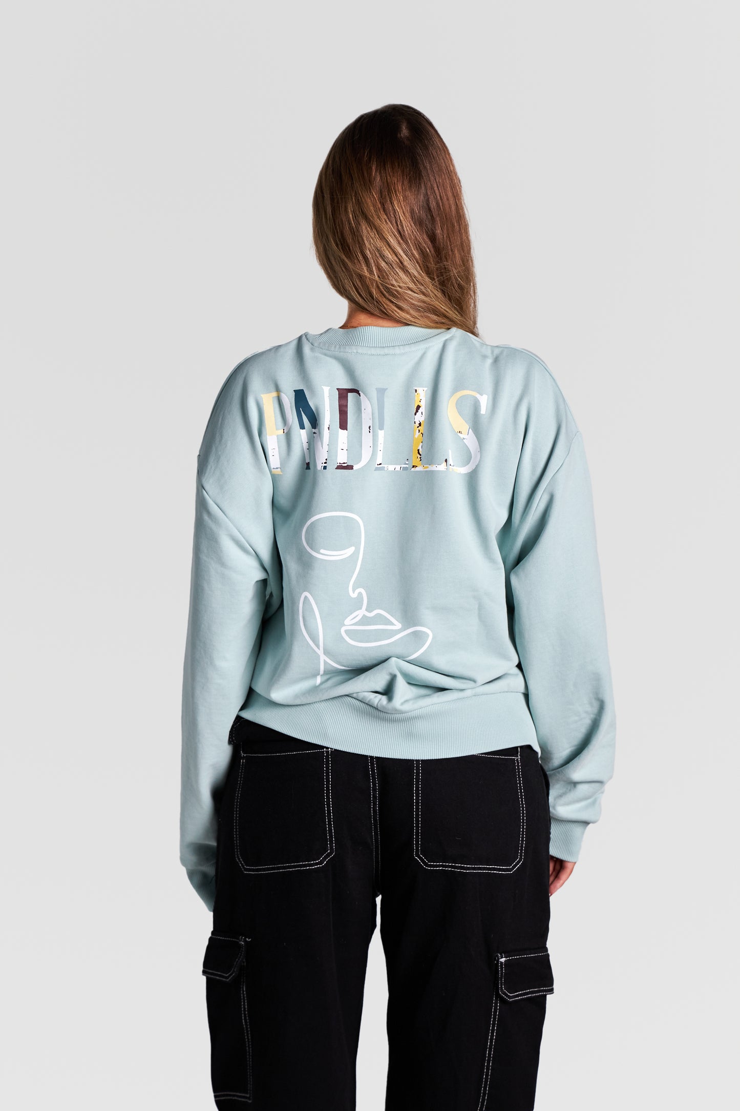 HEAVY "PNDLLS" SWEATER "AQUA GREEN"