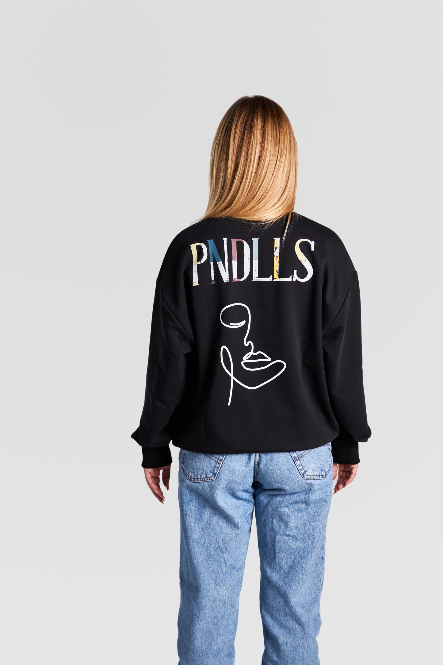 HEAVY "PNDLLS" SWEATER "DEEP BLACK"