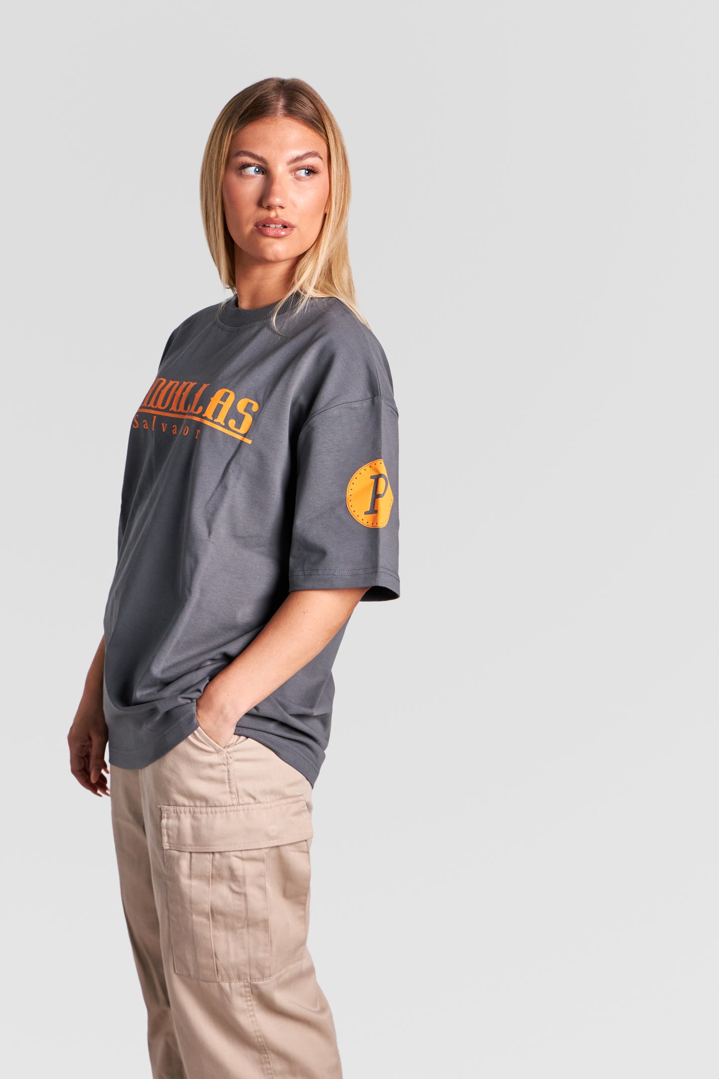 HEAVY "SLVDR" TEE "CHARCOAL GREY"